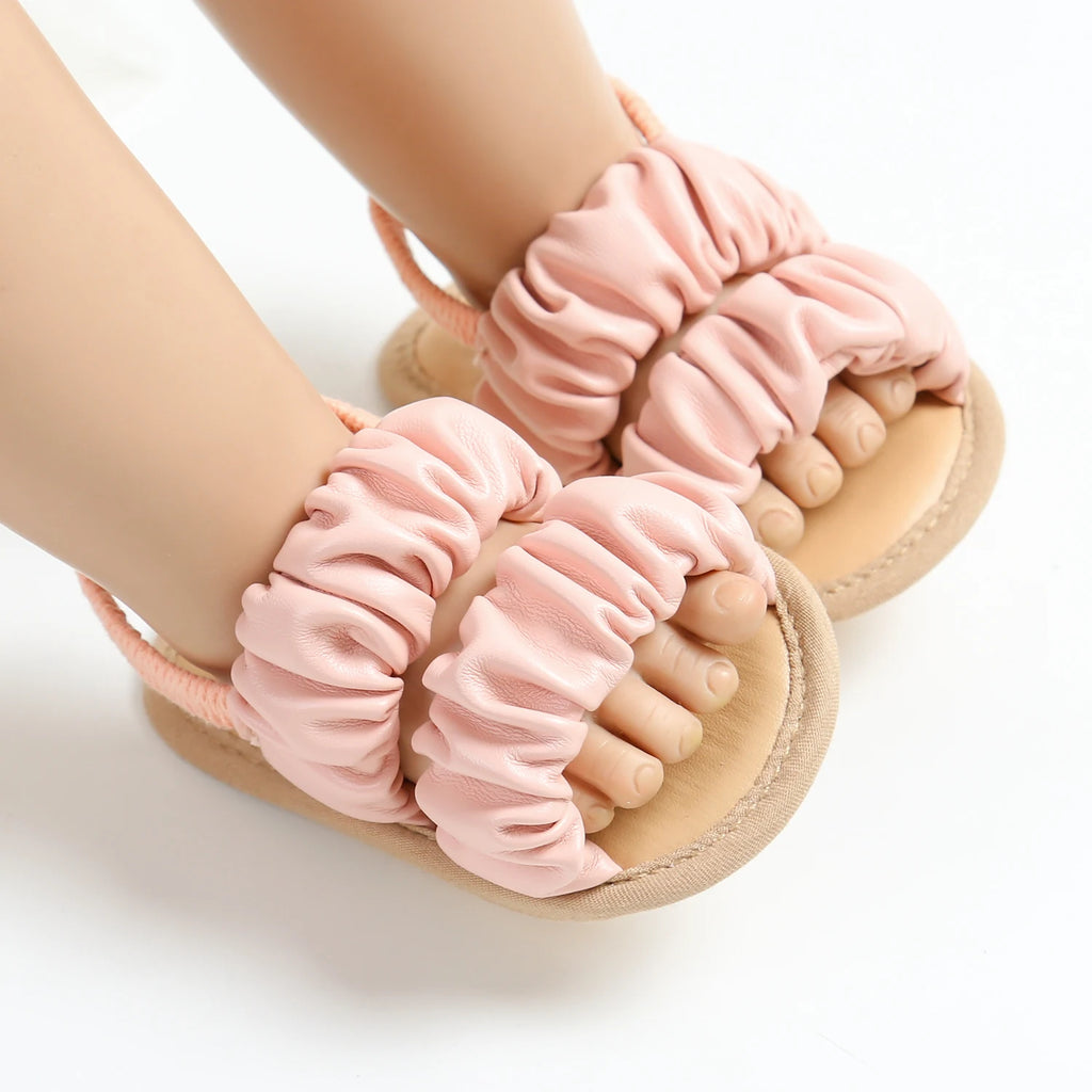 Baby Boys Girls Sandals Soft Sole Summer Infant Wedding Dress Flat Shoes Beach Sandal Newborn Crib Shoes First Walkers