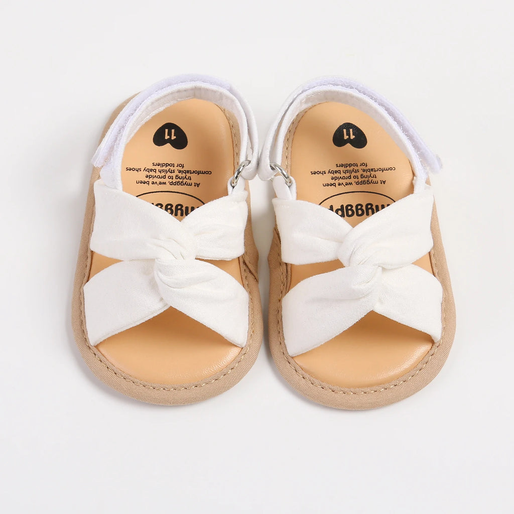 2024 New Product Baby Sandals Infant Girls Shoes Bow-knot Princess Sole Non-slip Toddler First Walkers 5-colors