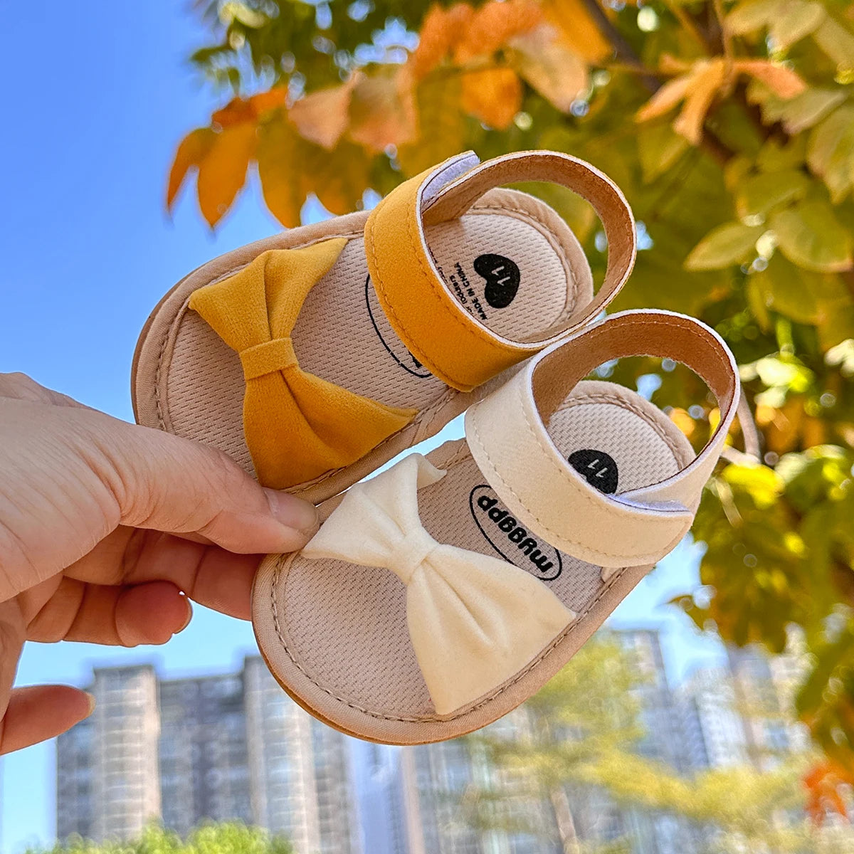 Infant Baby Girl Boy Sandals Comfort Premium Summer Outdoor Casual Beach Shoes with Flower Bowknot Anti Slip Rubber Sole Newborn