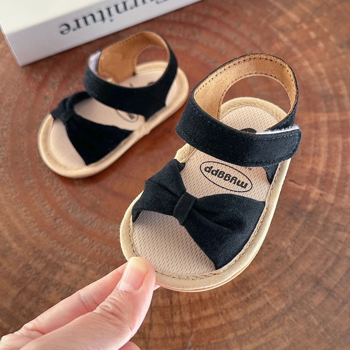 Infant Baby Girl Boy Sandals Comfort Premium Summer Outdoor Casual Beach Shoes with Flower Bowknot Anti Slip Rubber Sole Newborn